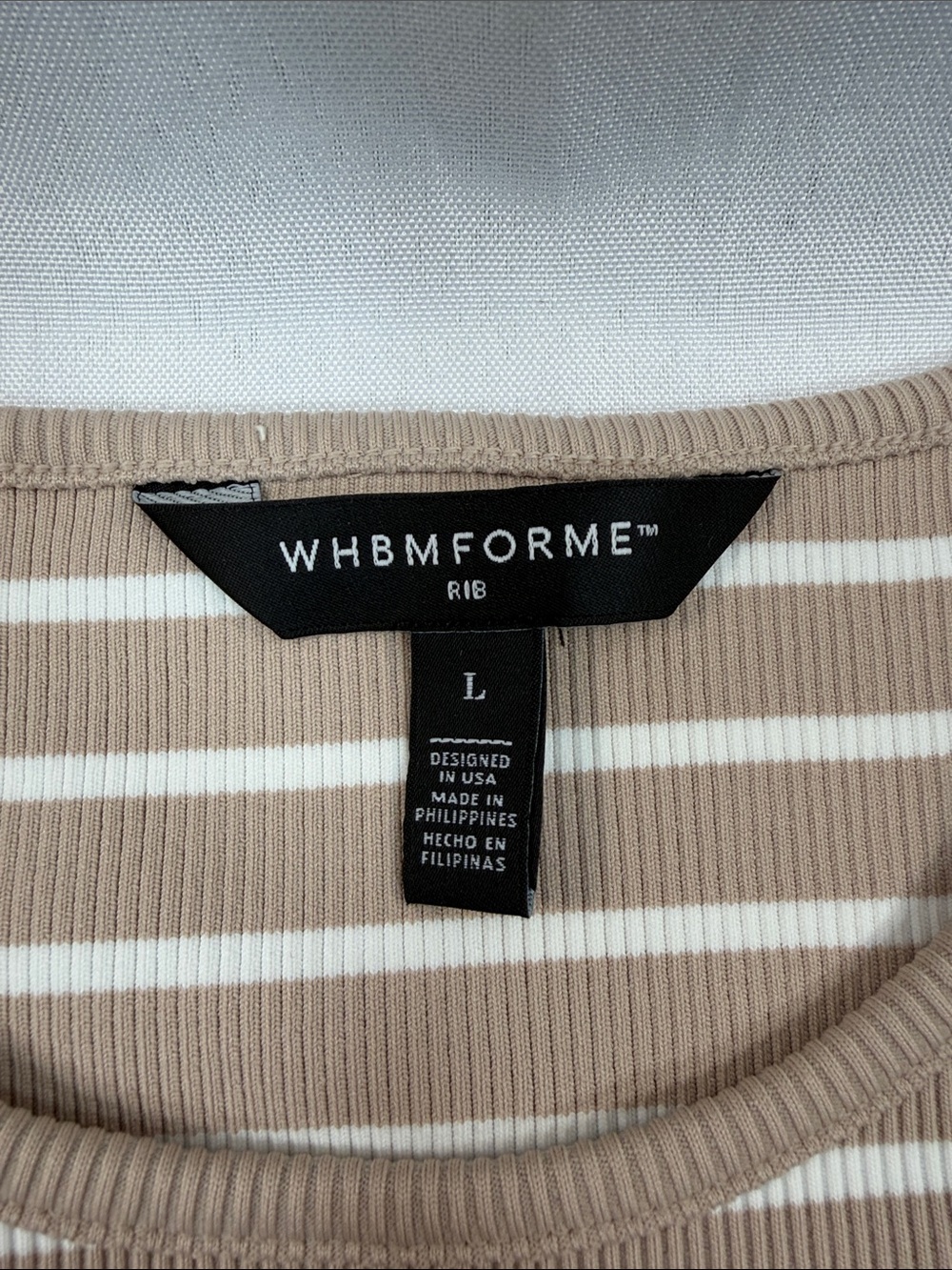 WHBM For Me Ribbed Stretch Tank L - Picture 2 of 6